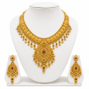 Rajsi Heritage Bridal Gold Necklace Set with Matching Earrings