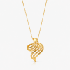 Aurelia Wave Gold Pendant Necklace