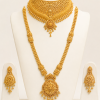 Rajwadi Maharani Bridal Gold Choker and Long Haar Jewellery Set